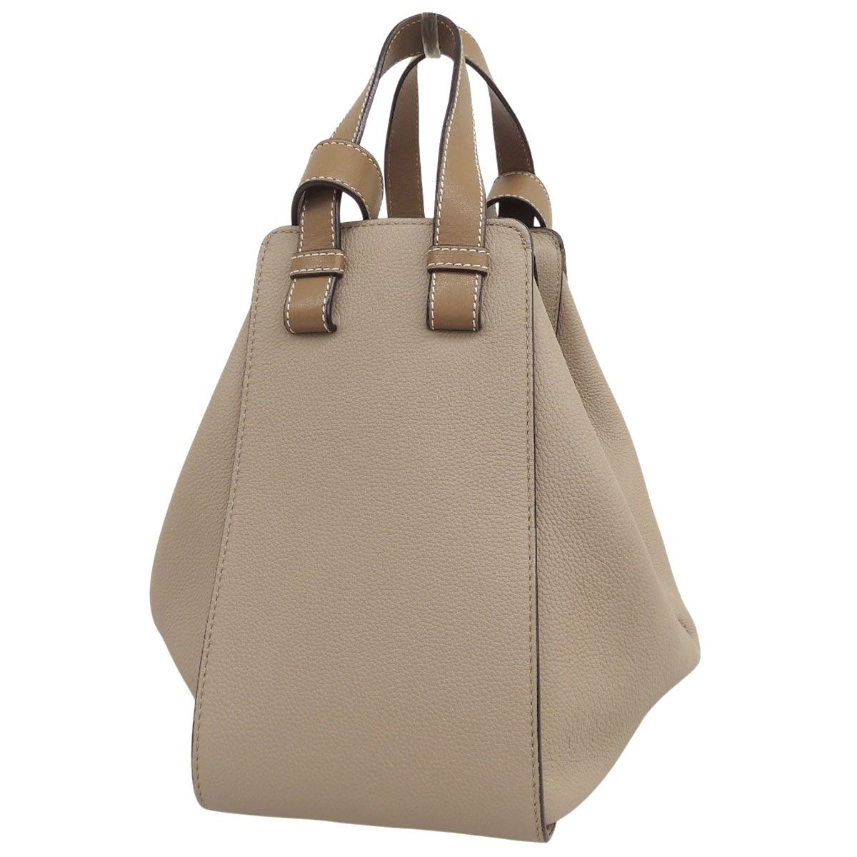 LOEWE(ロエベ) Hammock ハンモック スモール バッグ ハンドバッグ 2WAY ショルダー 肩掛け レザー グレージュ ベージュ ゴールド金具 レディース 40802187796【中古】【アラモード】