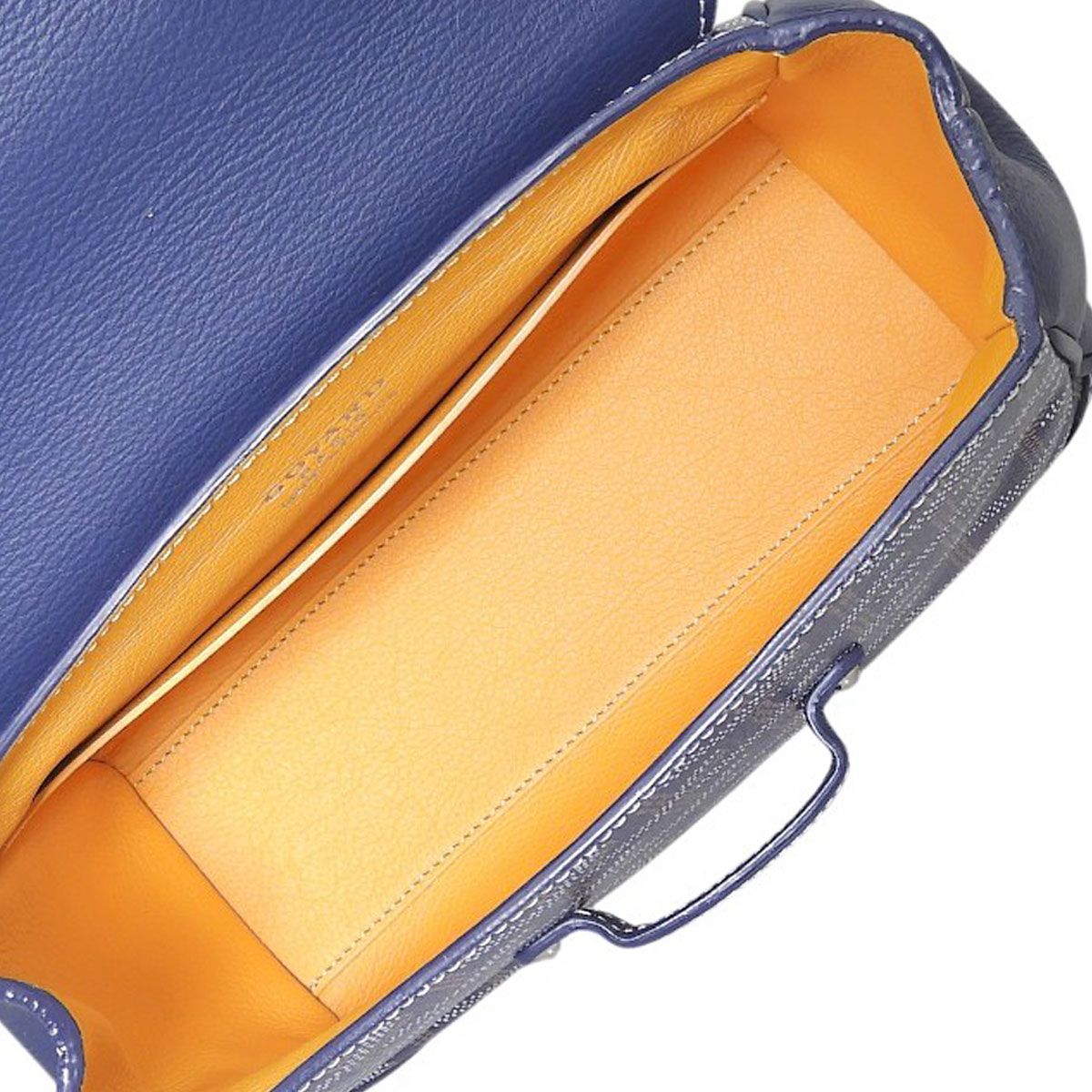 GOYARD(ゴヤール) サイゴン ミニ ハンドバッグ 2WAY ショルダー 肩掛け 斜め掛け ワンハンドル レザー ウッド ゴヤールディンキャンバス ネイビー紺 シルバー金具 レディース 40802185449【中古】【アラモード】