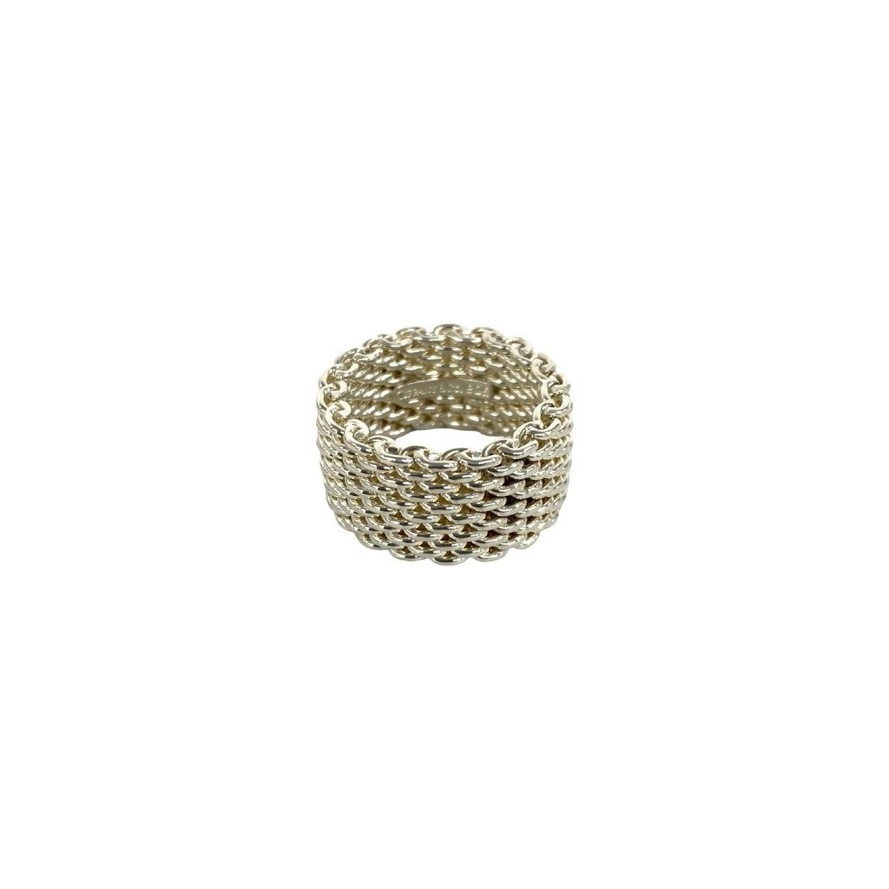 極 美品 TIFFANY&Co. ティファニー サマセット メッシュ リング