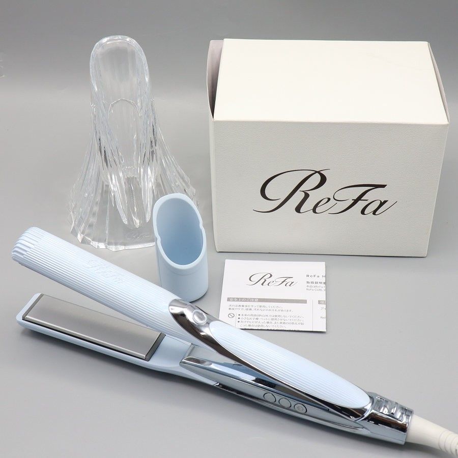 【美品】MTG ReFa STRAIGHT IRON PRO RE-AT-02A ホワイト 専用スタンド付き リファストレートアイロン プロ ヘアアイロン 本体