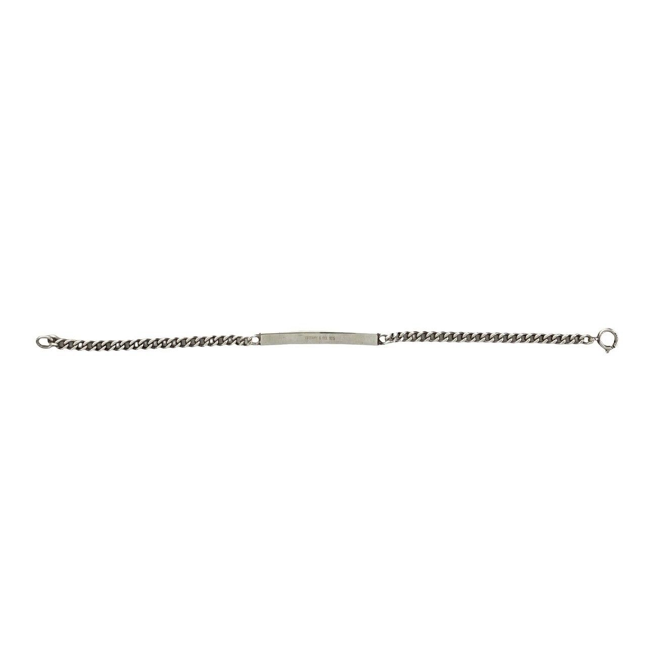 極 美品 TIFFANY&Co. ティファニー ID チェーン ブレスレット シルバー925 バングル アクセサリー シルバー 30325
