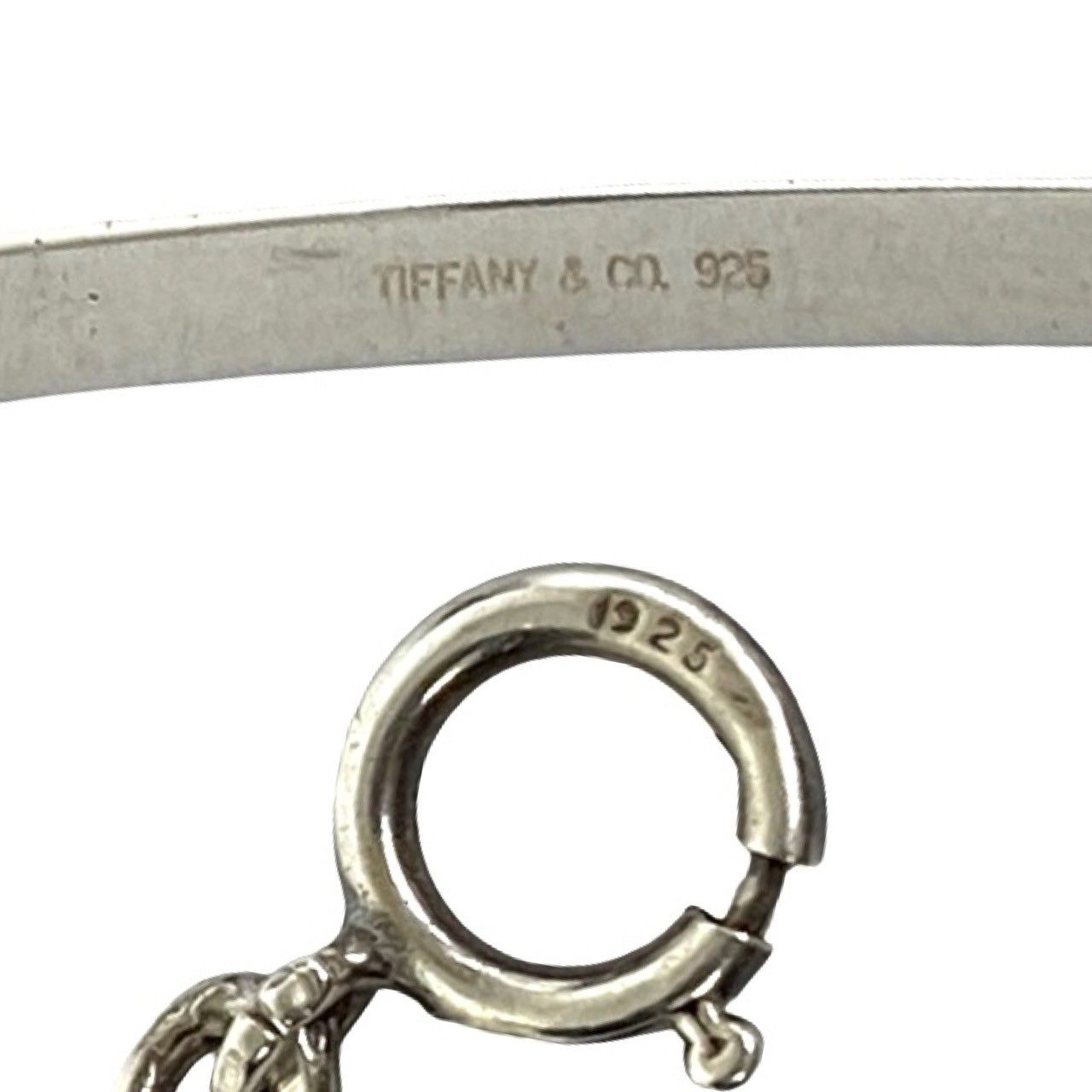 極 美品 TIFFANY&Co. ティファニー ID チェーン ブレスレット シルバー925 バングル アクセサリー シルバー 30325