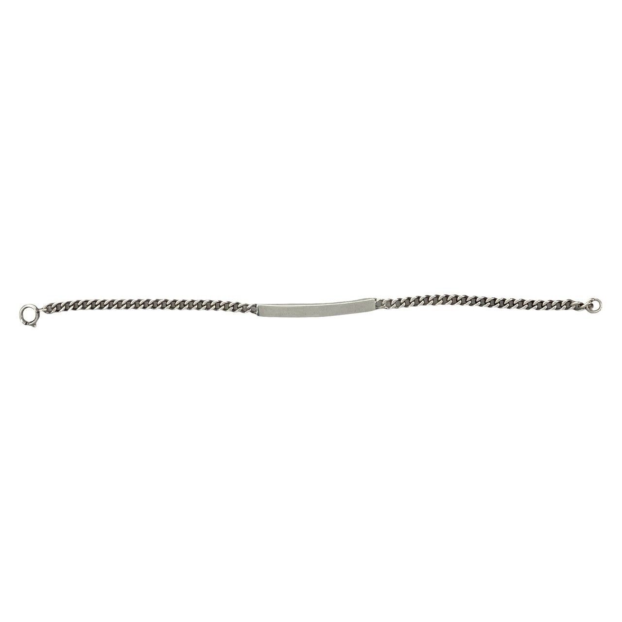 極 美品 TIFFANY&Co. ティファニー ID チェーン ブレスレット シルバー925 バングル アクセサリー シルバー 30325