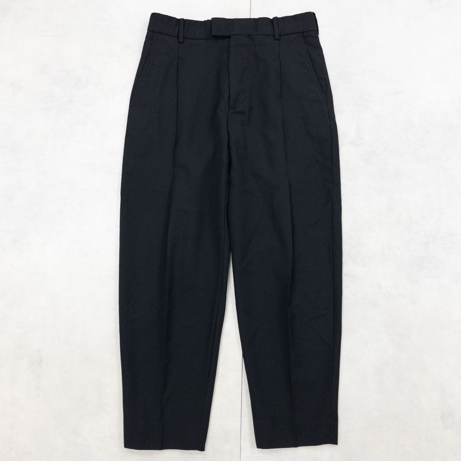 Alexander McQUEEN アレキサンダーマックイーン スラックス ワンタック ワイドテーパードパンツ ウール ブラック イタリア製 メンズ 44 b01373 13,930円