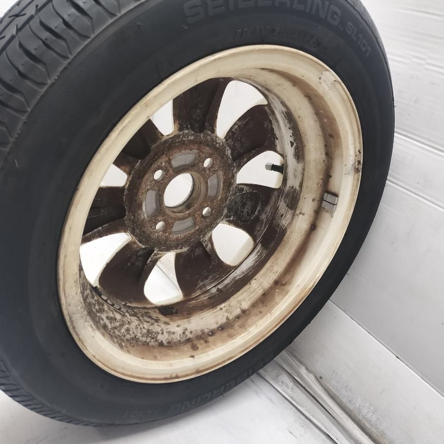 ◆配送先指定あり◆ ＜国産ノーマル x ホイール 1本＞ 155/65R14 SEIBERLING 14X4.5J アルトラパン HE22S 純正 4H -100 中古 ～本州・四国は送料無料～