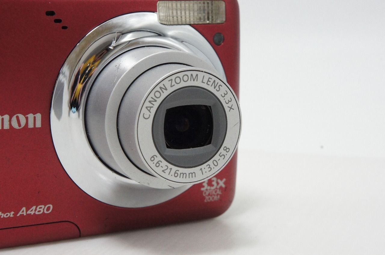 Canon キヤノン PowerShot A480 コンパクトデジタルカメラ レッド 
