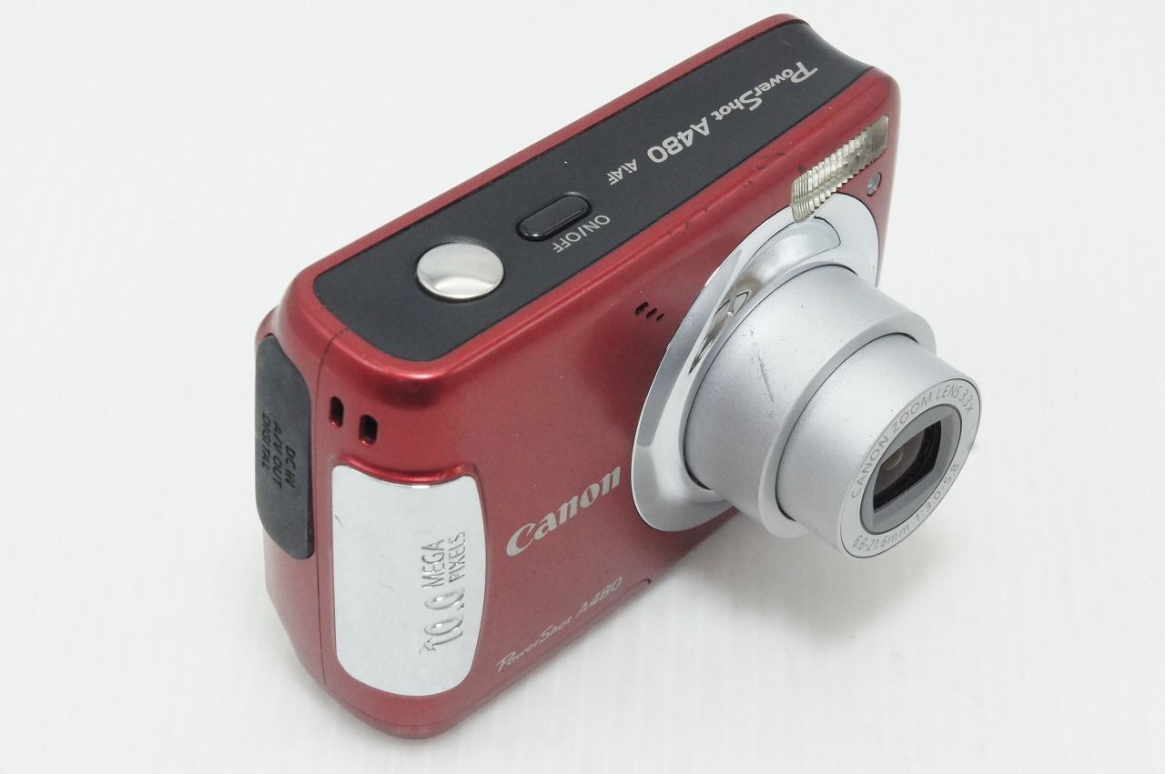 Canon キヤノン PowerShot A480 コンパクトデジタルカメラ レッド 