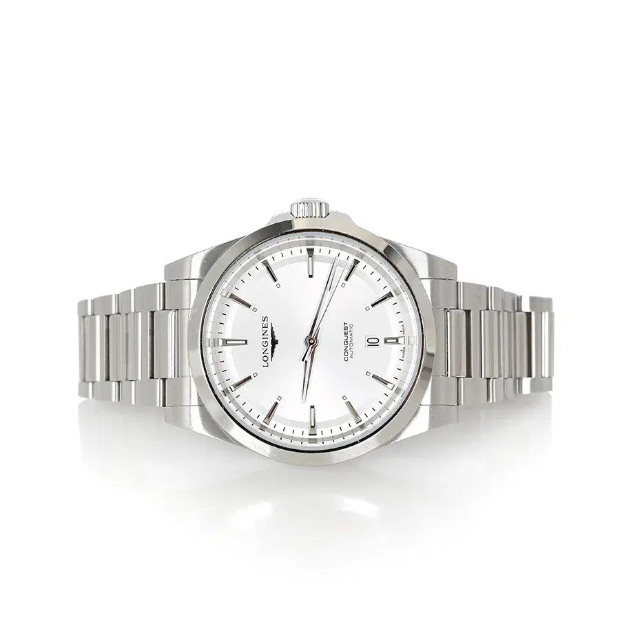 LONGINES コンクエスト オートマチック ウォッチ サンレイ シルバー スチール 時計 L38304726