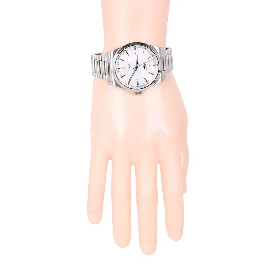 LONGINES コンクエスト オートマチック ウォッチ サンレイ シルバー スチール 時計 L38304726