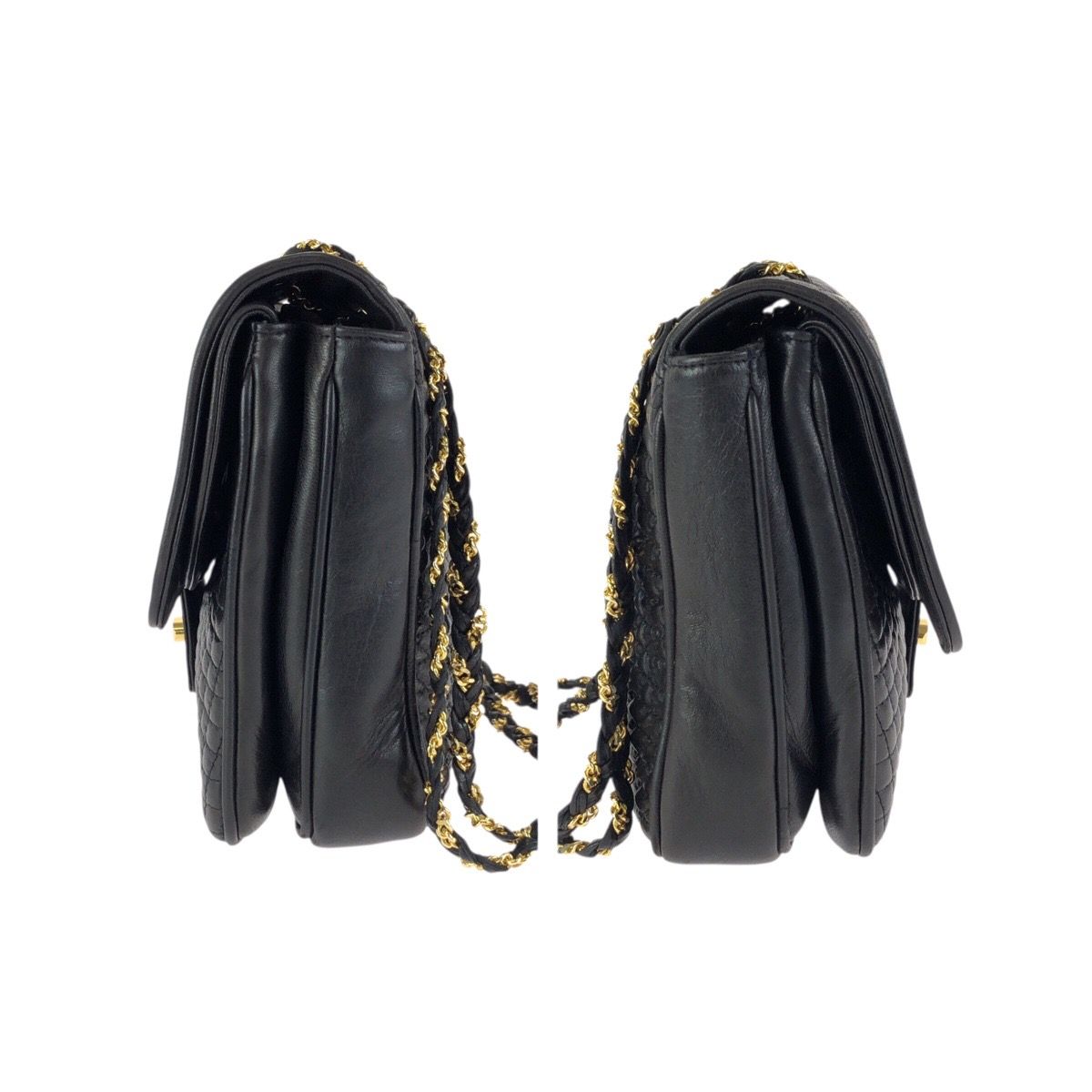 美品 BALLY バリー ヴィンテージ キルティング ブラック 黒 ゴールド金具 レザー チェーンショルダーバッグ レディース 602295【中古】
