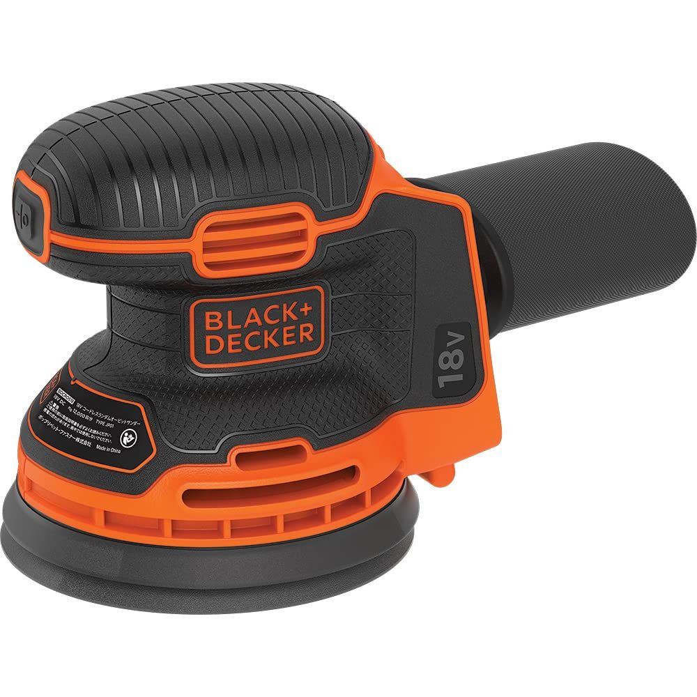 ブラックアンドデッカー(BLACK+DECKER) コードレス ランダムオービットサンダー DIY 電動工具 研磨工具 本体のみ ペーパーサイズ 125mm BDCROS18Bt
