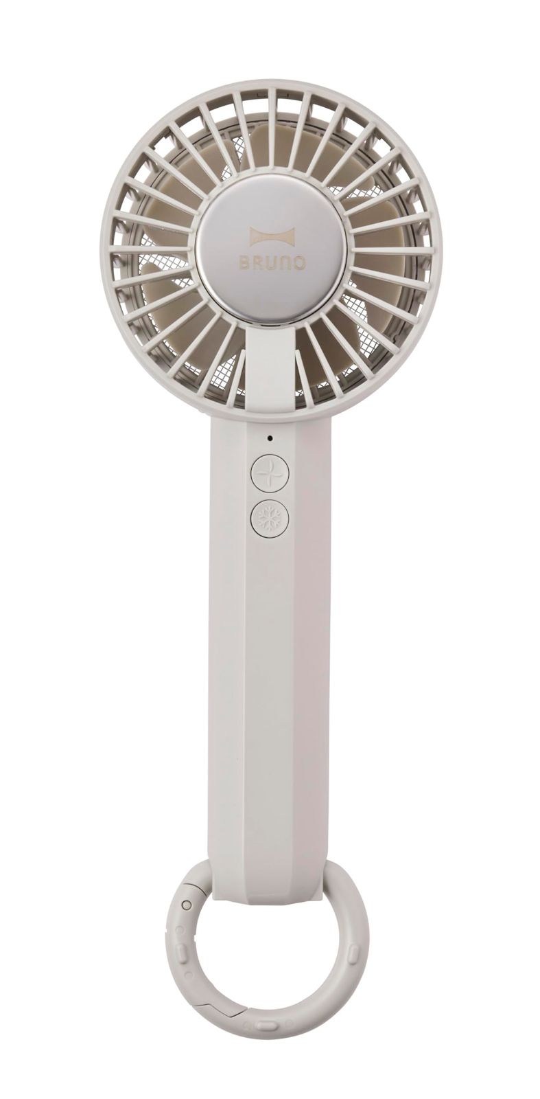 BRUNO ブルーノ 携帯扇風機 ハンディファン 冷却プレート小型 風量 3段階 Type-C充電 自立 カラビナ付 グレージュ BDE070-GRGt