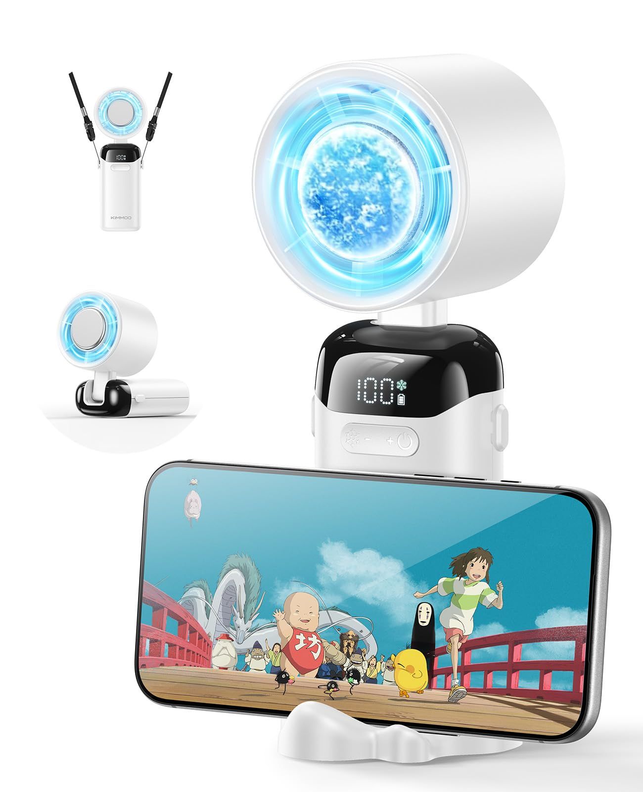 【体感-30℃鋭い冷たさ&純正6000mAh大容量】ハンディファン 冷却プレート 静音15dB 小型扇風機 ハンディファン 強力 5way手持ち/首掛け/卓上/腰掛け/スマホスタンド USB充電式 携帯扇風機 冷風 手持ち扇風機 人気 ポータブルファン 15t