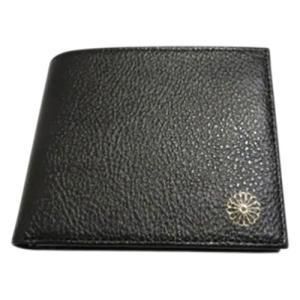 【新品・5営業日で発送】ワイナック(YNAC) 銀座村松時計店 二つ折り財布 菊紋入り 本牛皮使用・日本国内生産 ブラック LW-100-BK