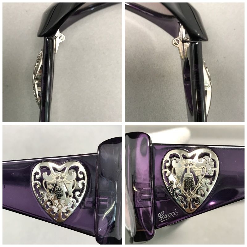 GUCCI グッチ サングラス GG3067/F/S ハート装飾 クリアパープル系