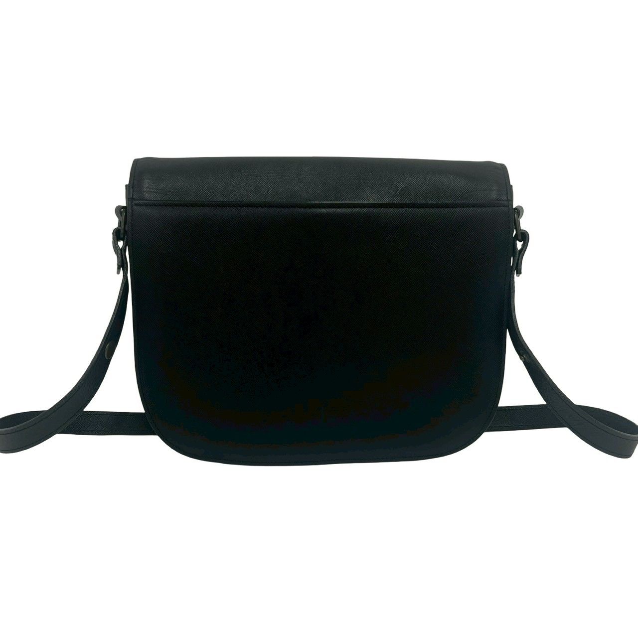 極 美品 YVES SAINT LAURENT イヴサンローラン ヴィンテージ YSL ロゴ レザー 本革 ショルダーバッグ ポシェット ブラック 64052