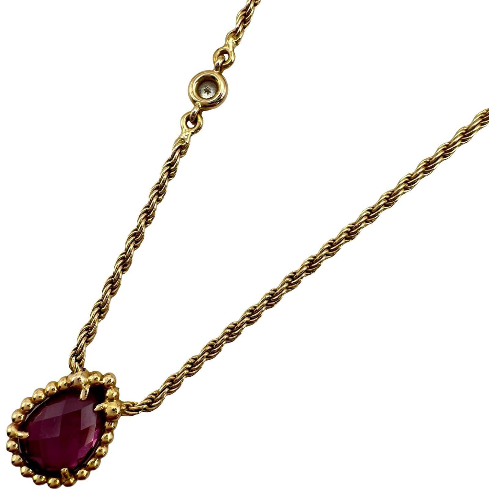 ブシュロン BOUCHERON セルパンボエム エクストラスモールネックレス ピンクゴールド 750 ロードライトガーネット ジュエリー