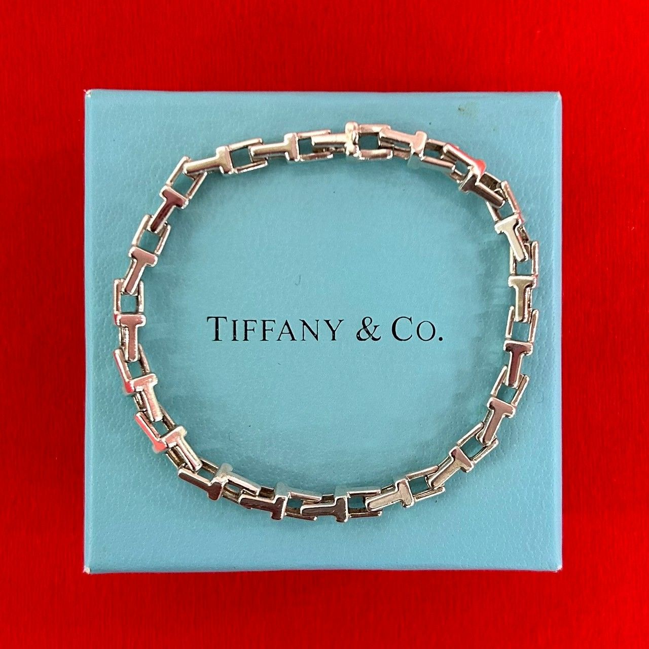 極 美品 TIFFANY&Co. ティファニー T ナロー ブレスレット シルバー925 バングル アクセサリー シルバー 97859