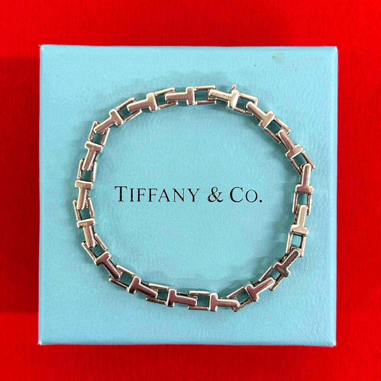 極 美品 TIFFANY&Co. ティファニー T ナロー ブレスレット シルバー925