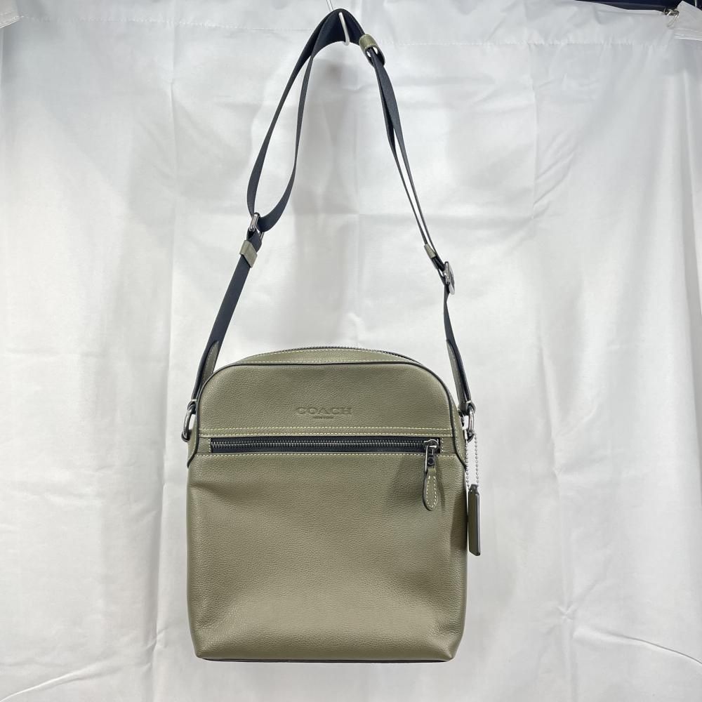 【中古】COACH フライト　ショルダーバッグ　ブラウン[79]