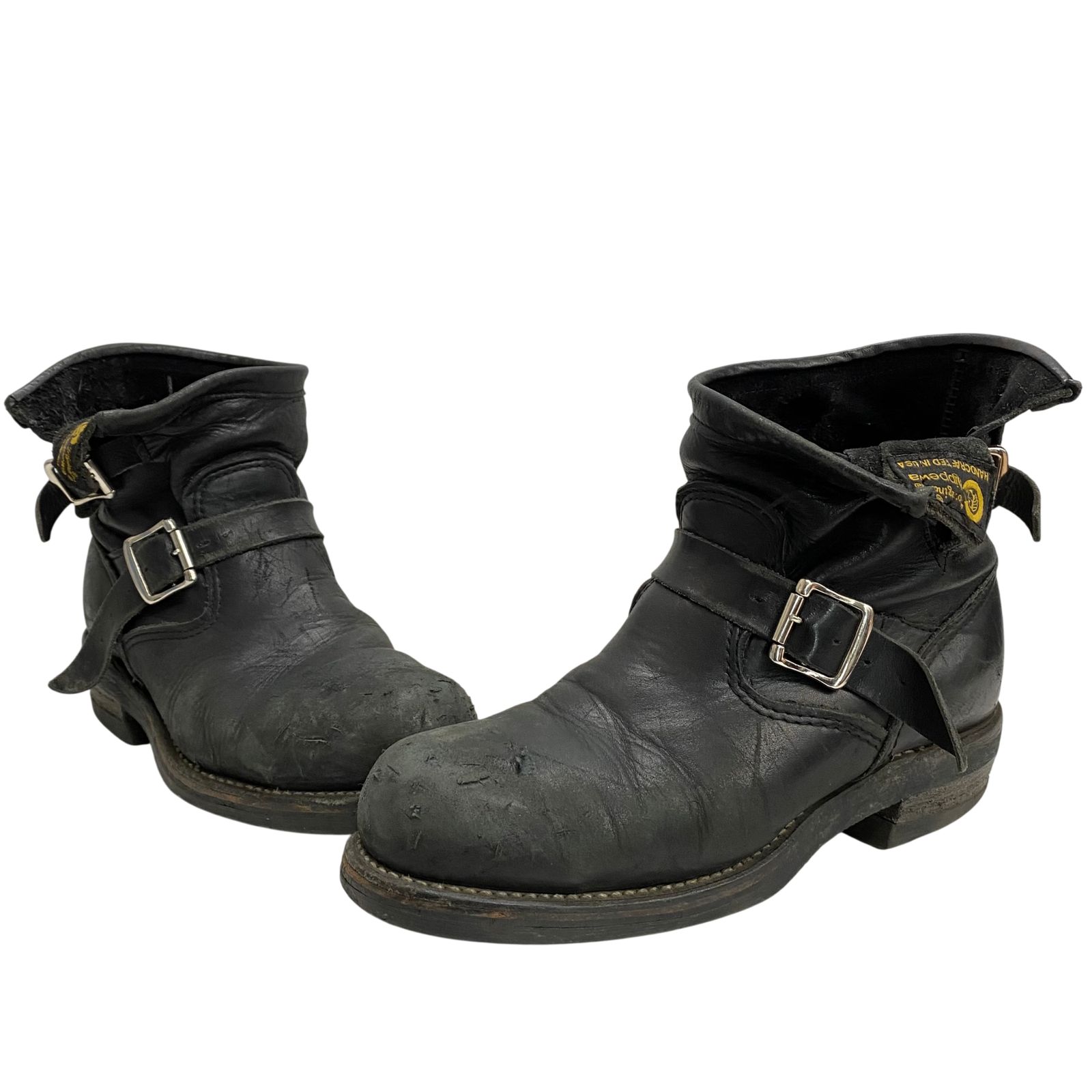 チペワ CHIPPEWA 黒タグ USA製 レザー エンジニアブーツ US7 メンズ靴 ブーツ エンジニア ブラック 24.5cmサイズ 201-shoes1721 VB