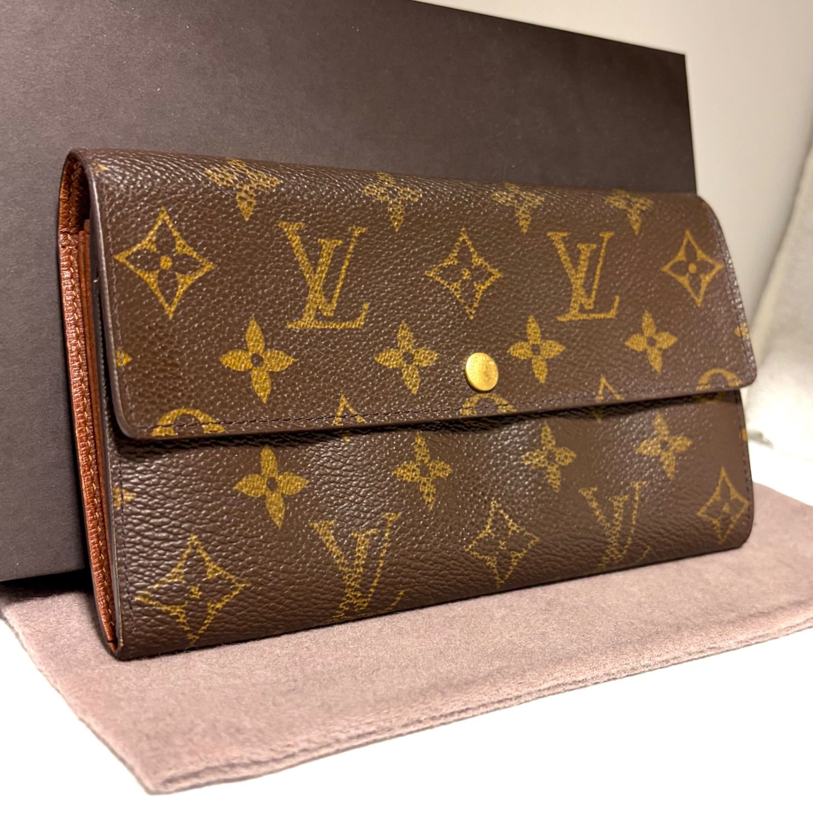c51 ポルトモネ クレディ　ポルトフォイユ サラ　旧型　Louis Vuitton ルイ ヴィトン 　2つ 折り　二つ折り　フラップ ボタン 式　長 財布　ウォレット　モノグラム
