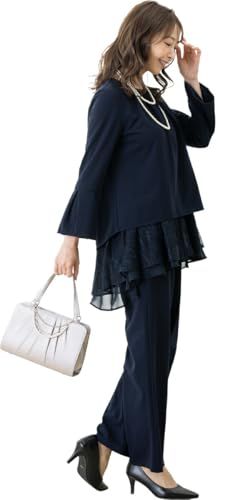 [アッドルージュ] セットアップ スーツ レディース パンツ セレモニースーツ フォーマル お呼ばれ ゆったり 体型カバー 大きいサイズ【t5339】(沖縄・離島の方発送不可）) 10f569e5