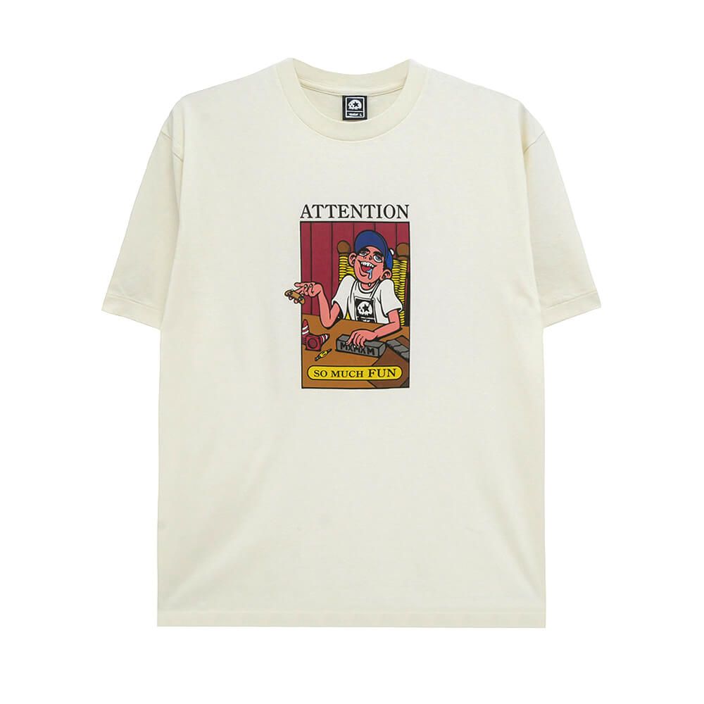 MAGICAL MOSH MISFITS T-SHIRT マジカルモッシュミスフィッツ Tシャツ YUBISUKE CHUDOKU WHITE（WASHED BODY）　スケートボード スケボー