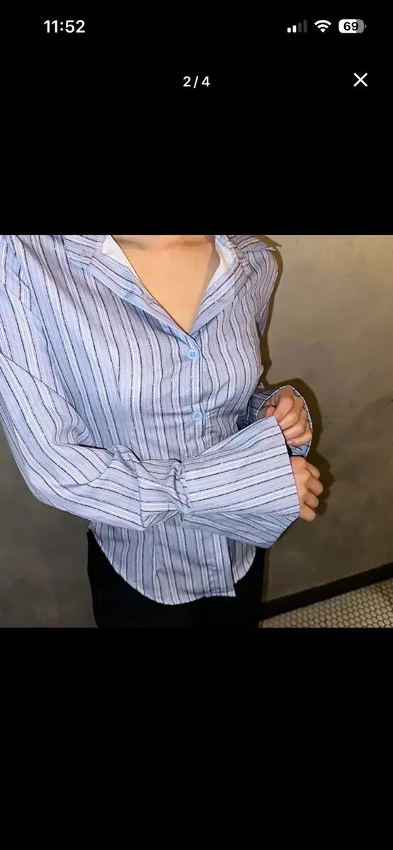 ギークシック ストライプ シャツ+ネックタイ セット