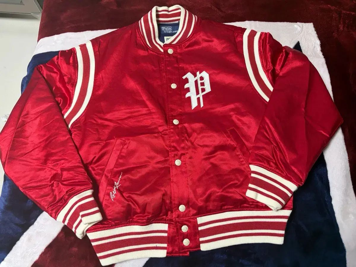 POLO RALPH LAUREN (ポロラルフローレン) × NEW YORK YANKEES (ニューヨーク・ヤンキース) × FILA (フィラ) サテン ジャケット