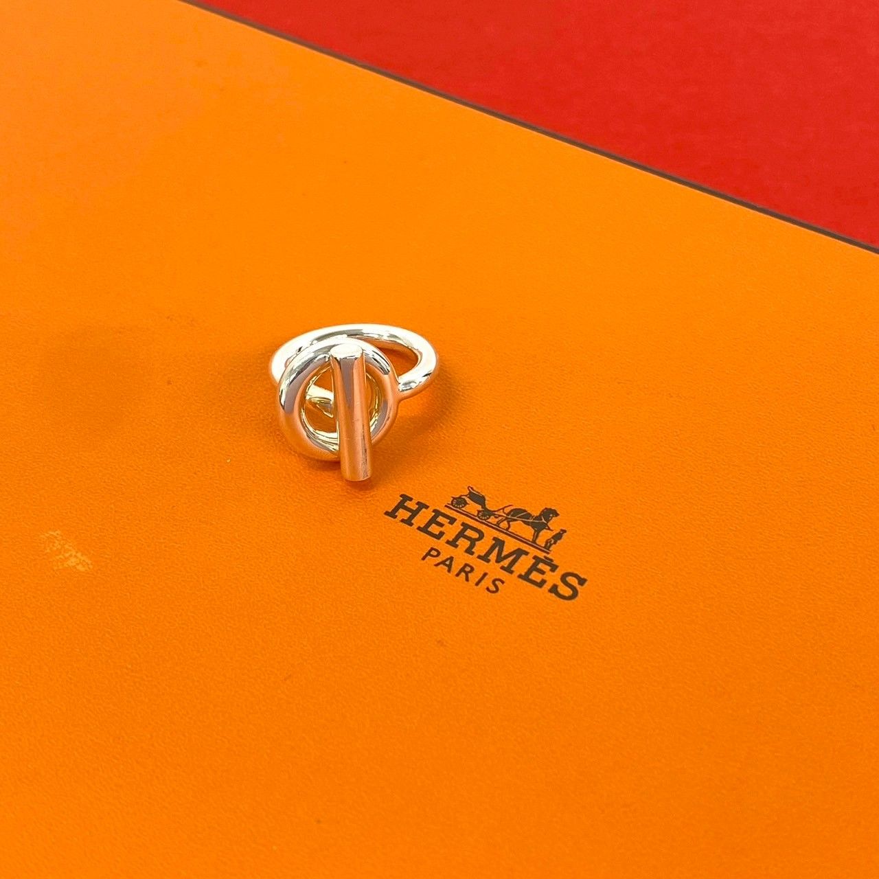 極 美品 HERMES エルメス エシャぺ シルバー925 リング・指輪 5号 レディース アクセサリー シルバー 29769
