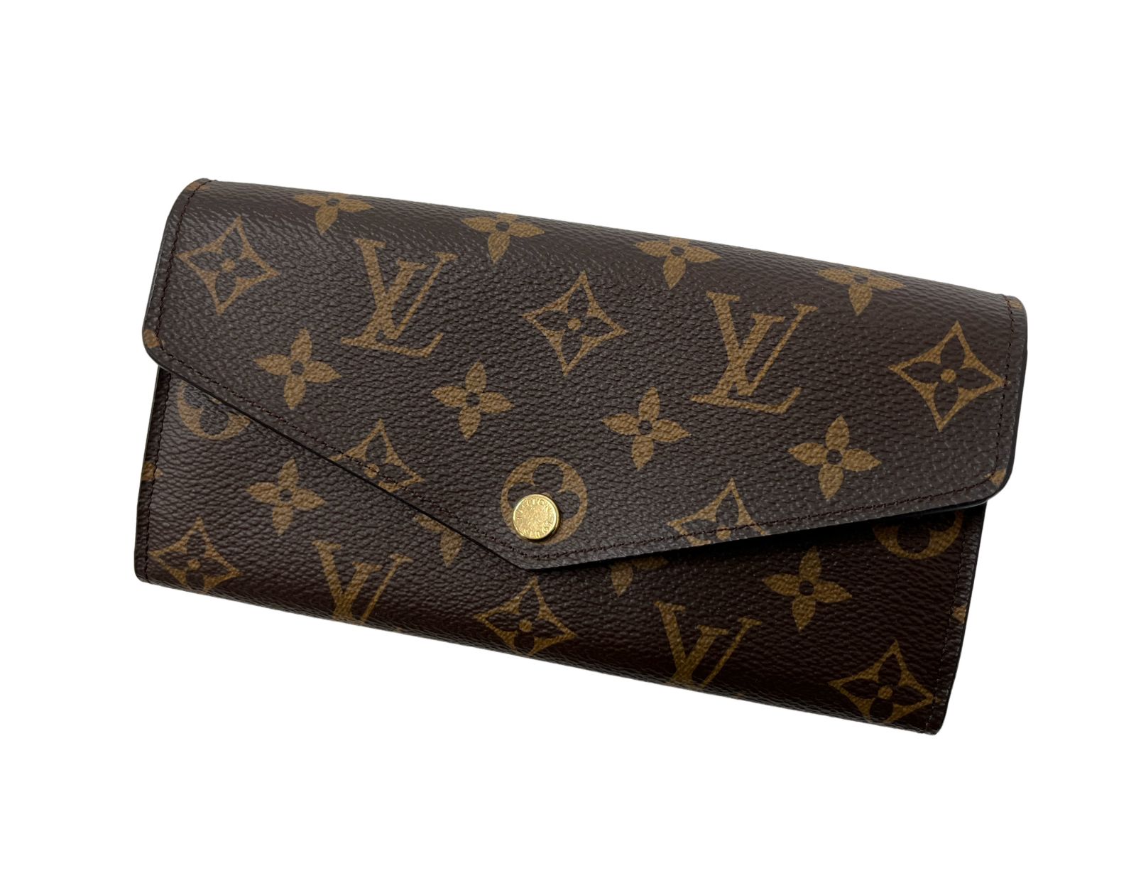LOUIS VUITTON ルイヴィトン モノグラム ポルトフォイユ･サラ 二つ折り 長財布 ロングウォレット フューシャ M62234 イニシャル入り