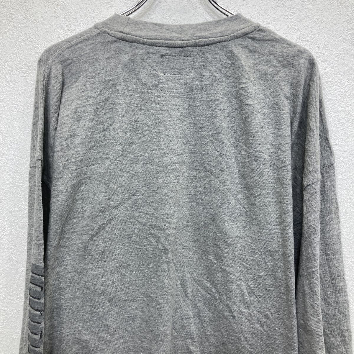 Johnny Blaze 長袖 プリントTシャツ XXL グレー ジョニーブレイズ プル 