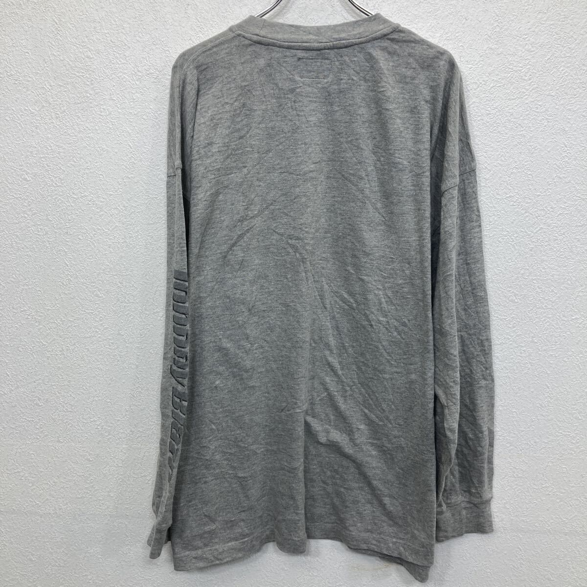 Johnny Blaze 長袖 プリントTシャツ XXL グレー ジョニーブレイズ プル 