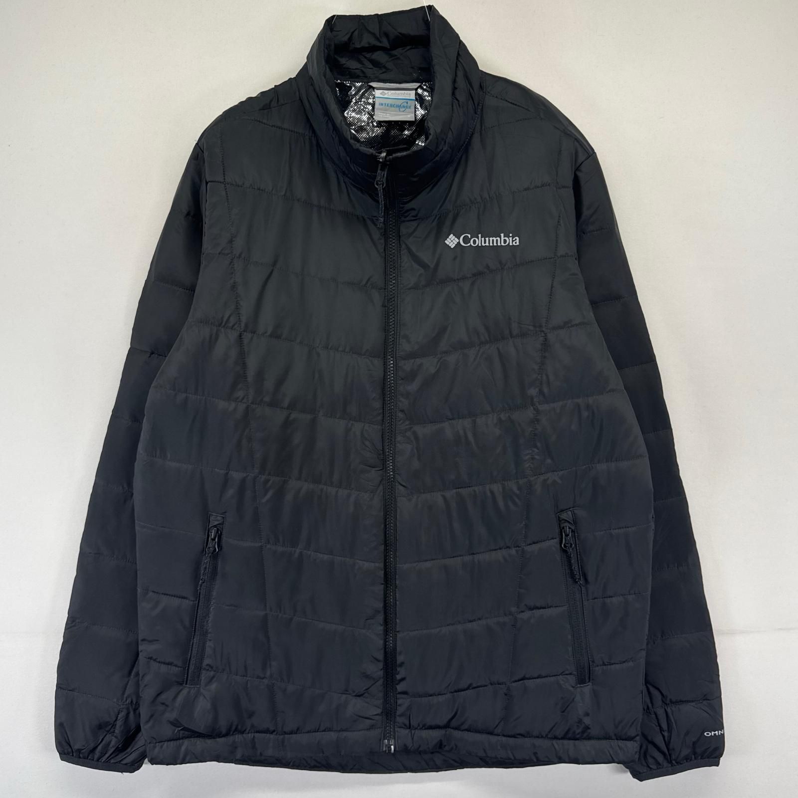 古着 コロンビア Columbia ジャケット インターチェンジ ワンポイントロゴ フルジップ 中綿 S ブラック系 メンズ 4,510円