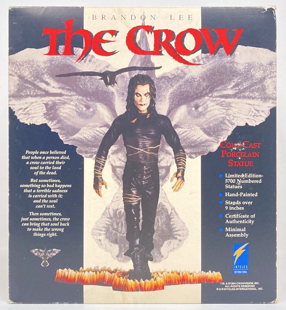 INTELEG COLD CAST PORCELAIN STATUE THE CROW 9インチ
