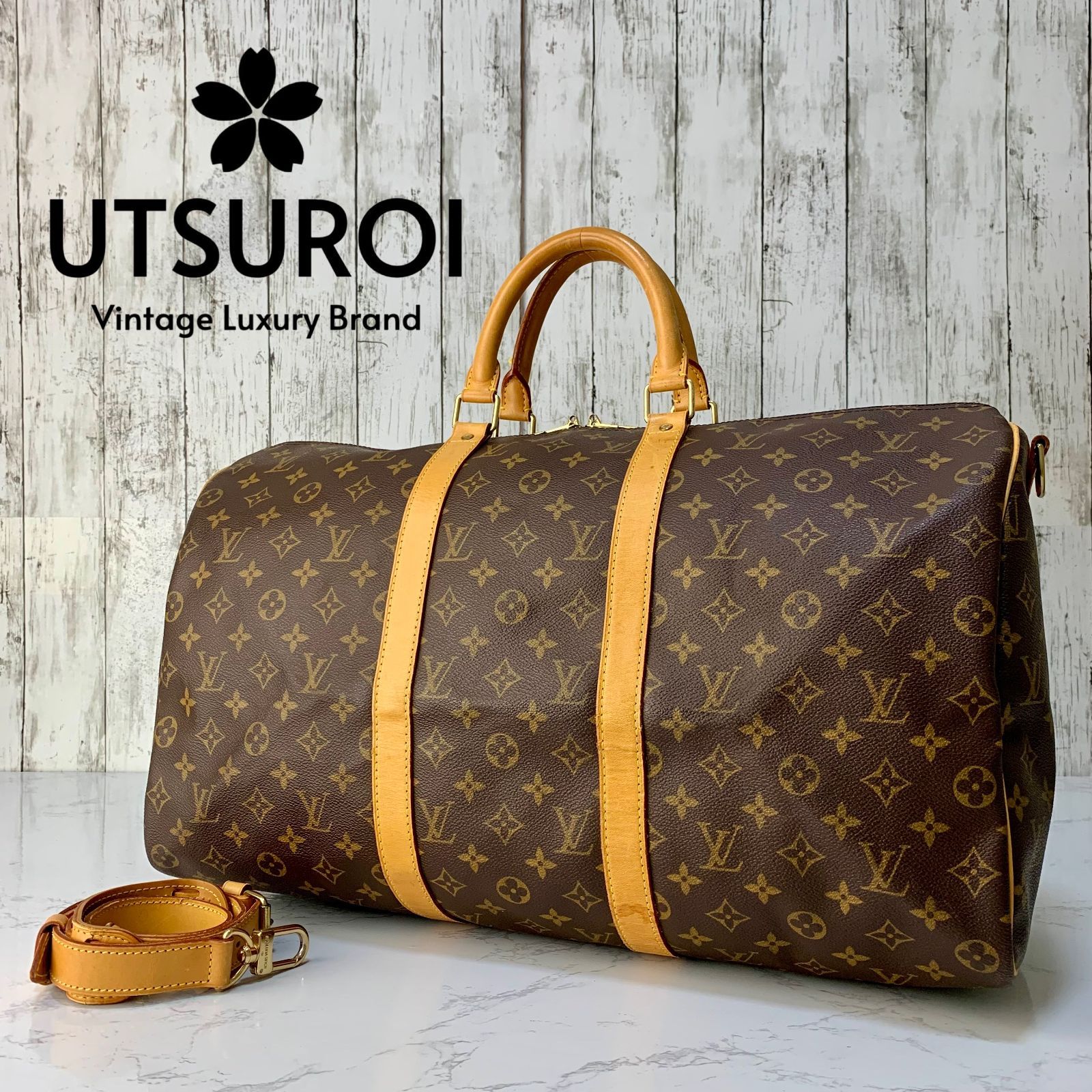 LOUIS VUITTON キーポル バンドリエール 50 モノグラム ボストンバッグ
