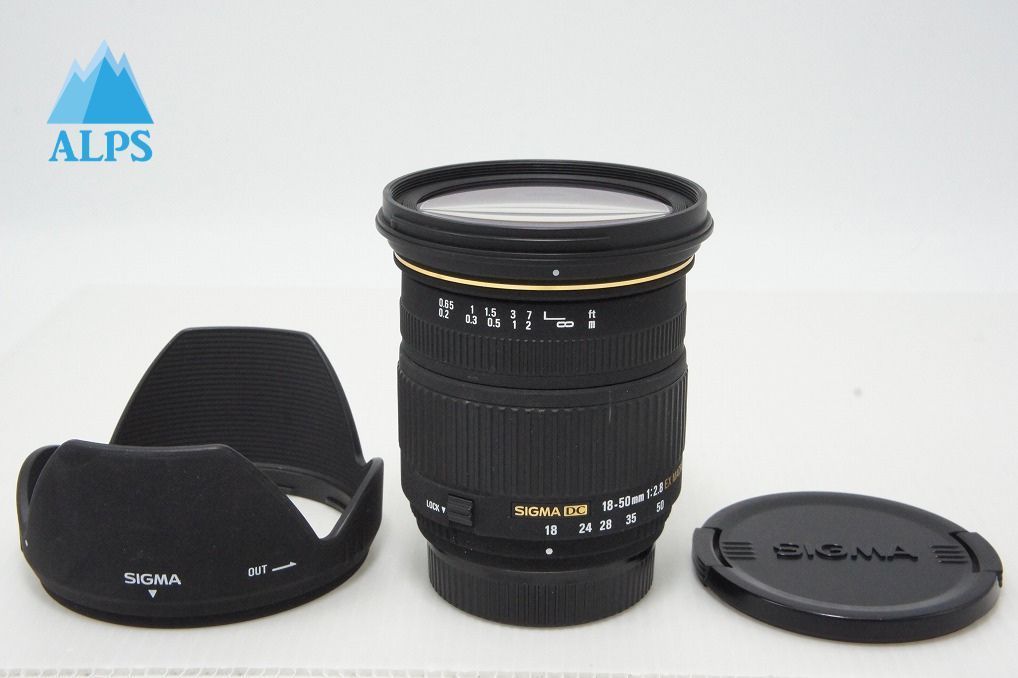 良品 SIGMA シグマ 18-50mm F2.8 EX DC MACRO Nikon ニコン Fマウント APS-C ズームレンズ フード付 260501t
