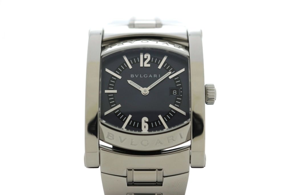BVLGARI ブルガリ アショーマ39mm AA39S ネイビー 腕時計 ステンレススチール ユニセックス クオーツ 2148103941627 【200】【中古】