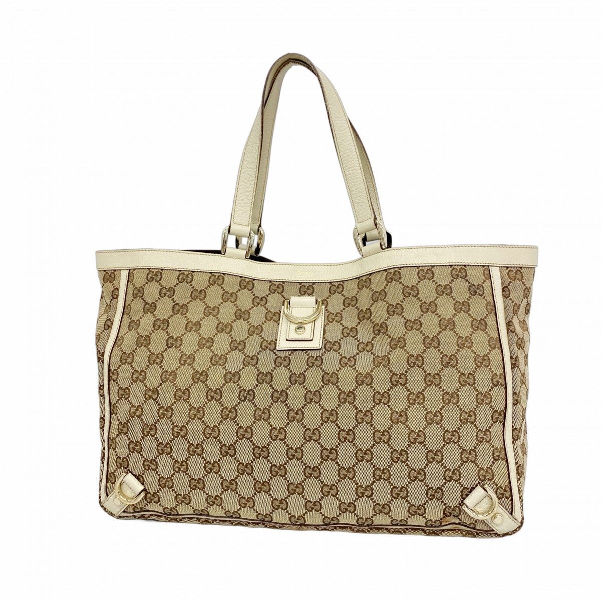 【6eb0715-k】グッチ トートバッグ GGキャンバス 141472 キャンバス ベージュ ブラウン シャンパンゴールド金具【中古】レディース 27,320円