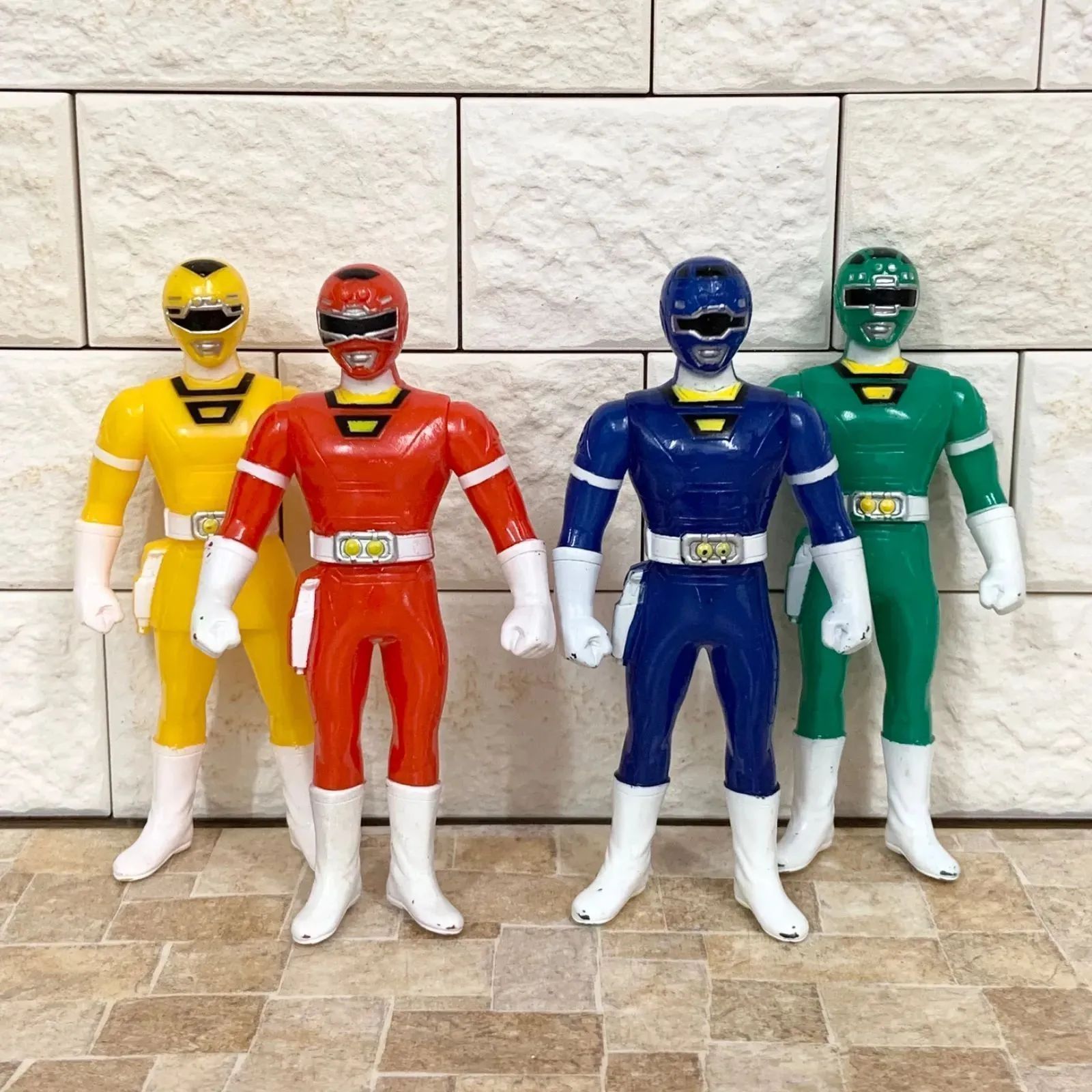 当時物 激走戦隊カーレンジャー ソフビ 4体セット バンダイ BANDAI 