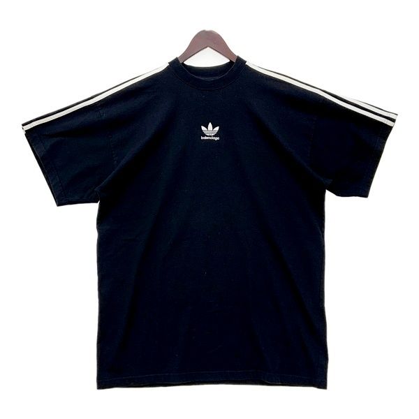 Balenciaga - adidas Oversized Striped Logo-Print Cotton-Jersey T