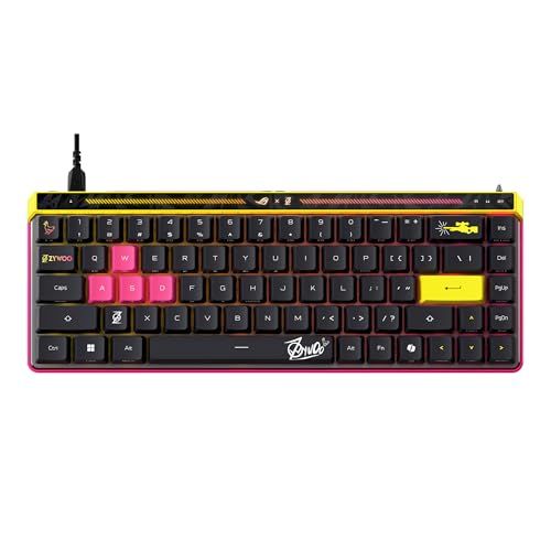 ROG Falchion Ace HFX ZywOo Edition ゲーミングキーボード/ラピッドトリガー/磁気式キースイッチ / 65%レイアウト/英語配列/有線接続 / ポーリングレート8000Hz / 静音/カバーケース付き/Aura 4ceb953a