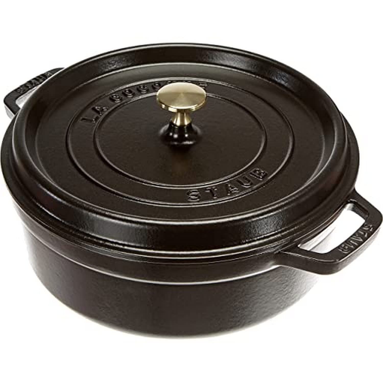 Staub ストウブ 40510-608 Staub Shallow ラウンドココット 26cm 黒 f7bc9b3e