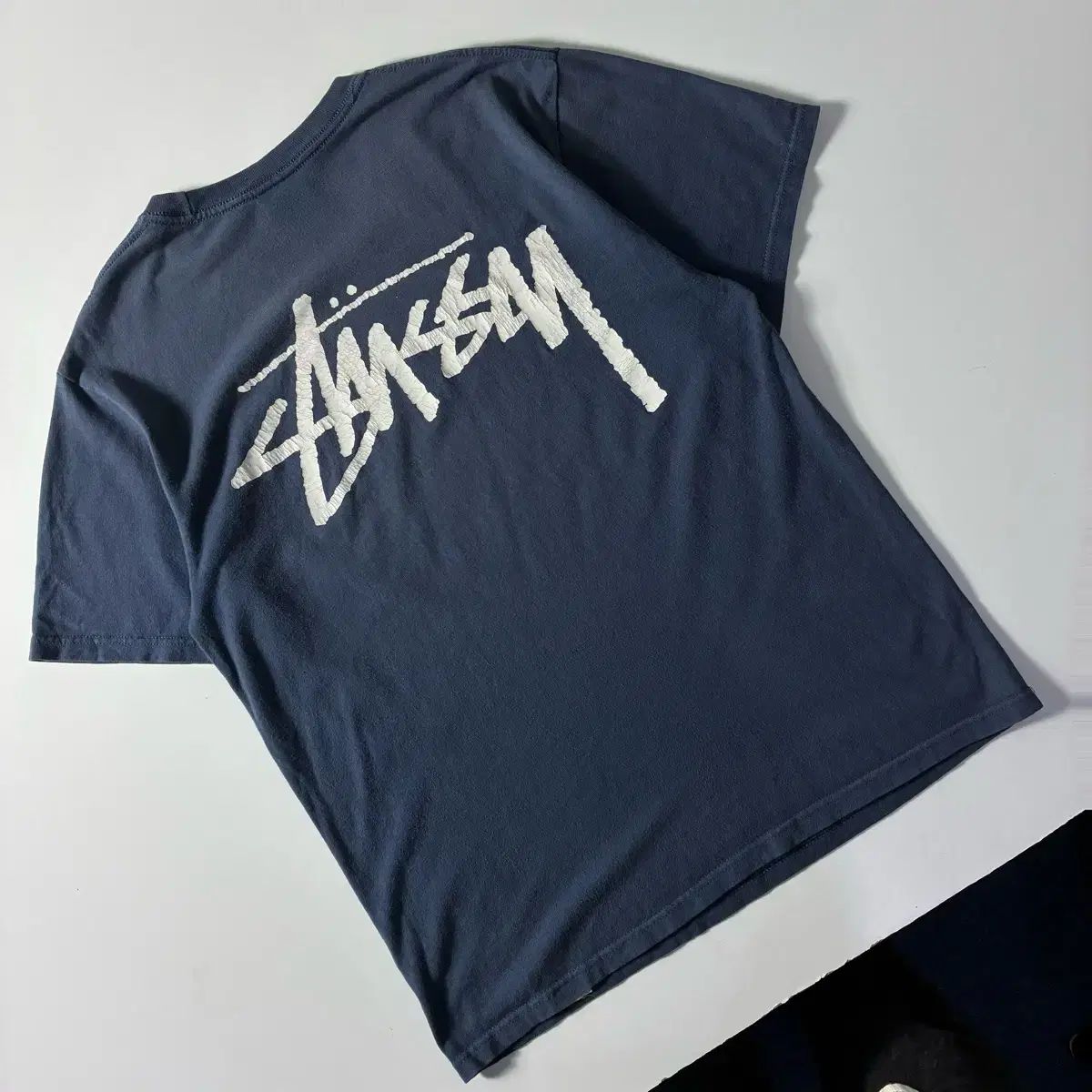 Stussy ステューシー ベーシック コットン ネイビー 半袖 Tシャツ