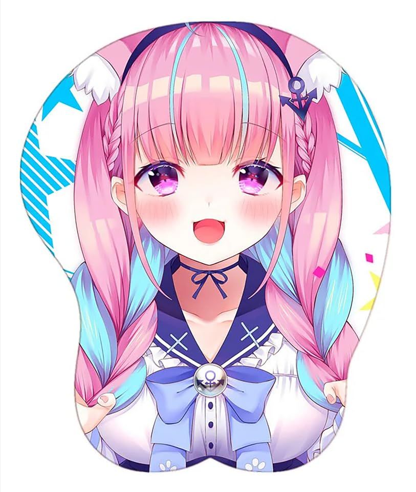 ふわふわ可愛いアニメ風おっぱいマウスパッド | キャラクター風ぷにぷにクッション付き手首サポートリストレスト | 滑り止め加工＆耐久性 人間工学設計・軽減・快適操作 | ソフトタッチ素材 | オフィス・テレワーク・ゲーミング対応 | 推しキャラ癒し系デスクアク