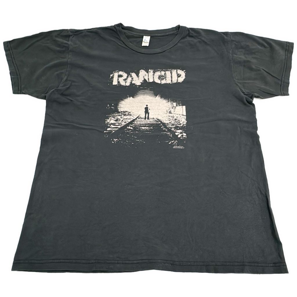 00年代 RANCID ランシド ツアーＴシャツ バンド ブラック(メンズ L)中古 古着 Y0629