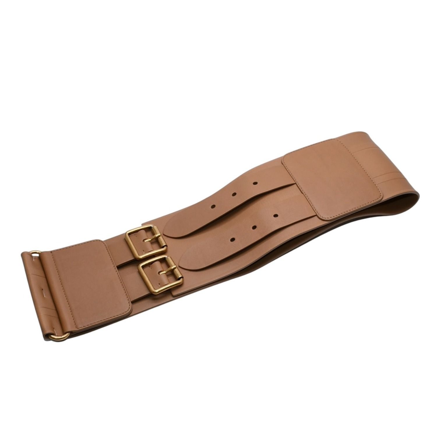 極美品 CHRISTIAN DIOR クリスチャンディオール D WAIST BELT Dウエストベルト 23-MA-0290 サイズ75 レザー エンボスロゴ 中古 4a001559