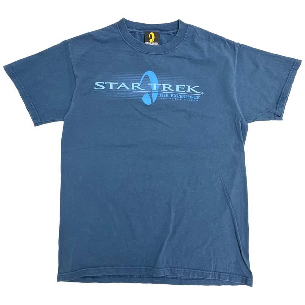 90年代 STAR TREK スタートレック 半袖Ｔシャツ ムービー ネイビー(メンズ M)中古 古着 Y0654
