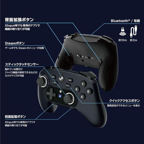 ワイヤレスホリパッド for Steam (ネオンイエロー)@ 026a696d